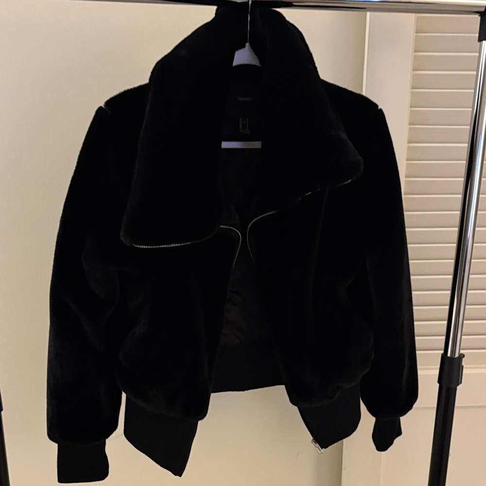 Forever 21 Black Teddy Jacket